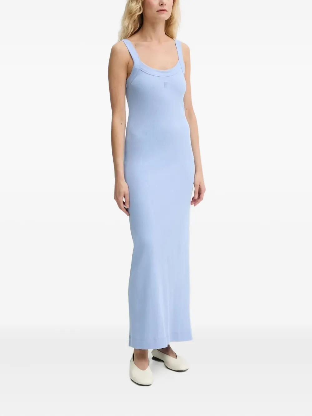 By Malene Birger Lio geribbelde maxi-jurk - Blauw