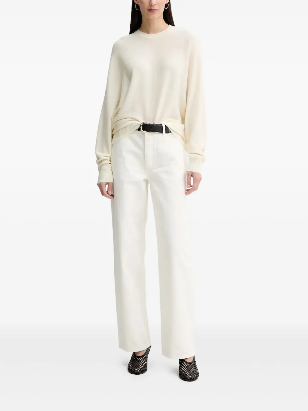 By Malene Birger Sweater met ronde hals Wit