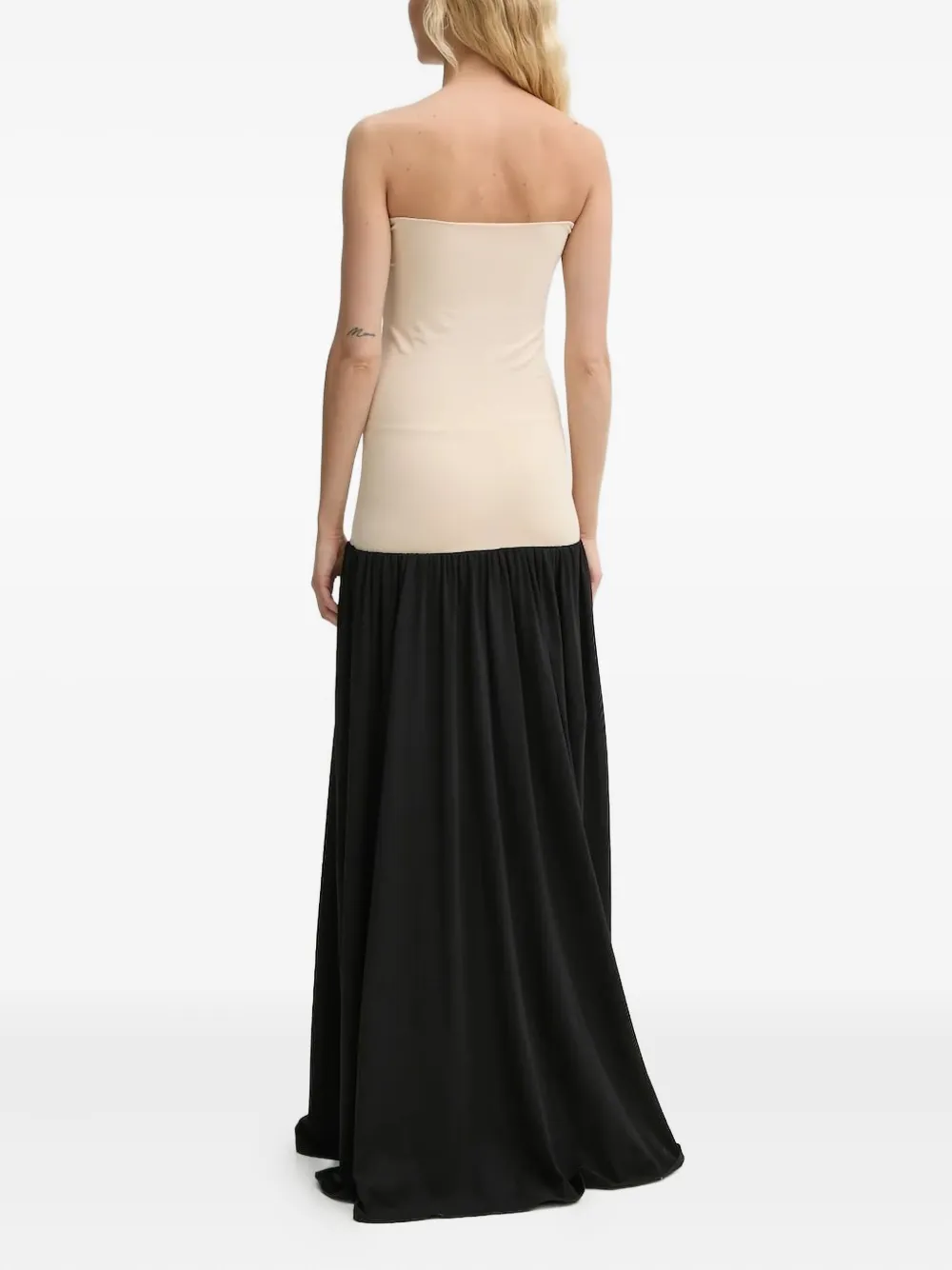By Malene Birger strapless gathered-hem dress - Zwart