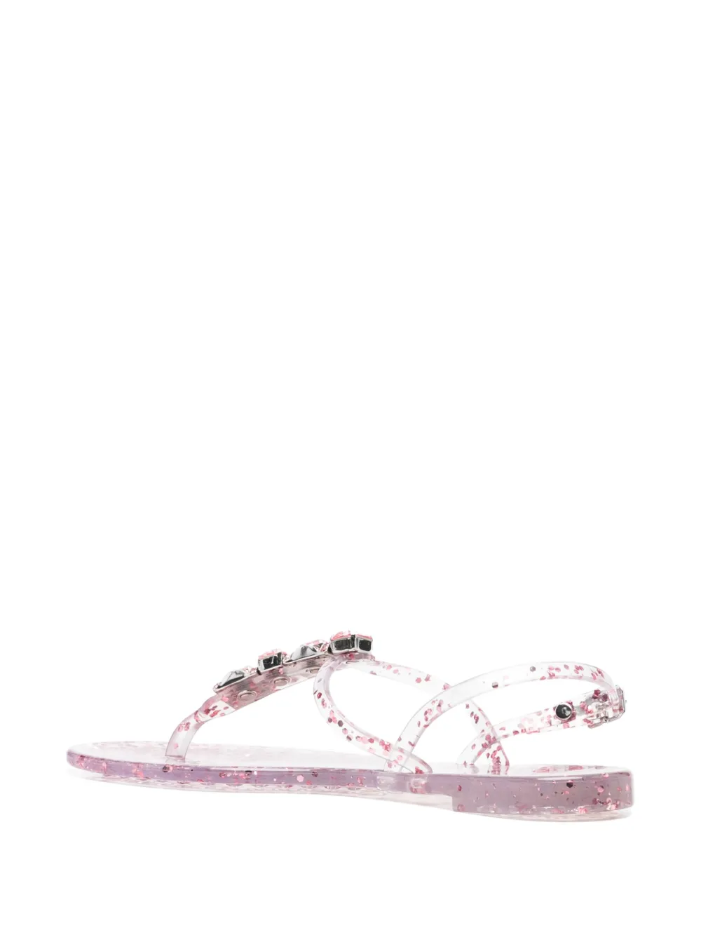 Casadei crustal-embellished jelly sandals Pink