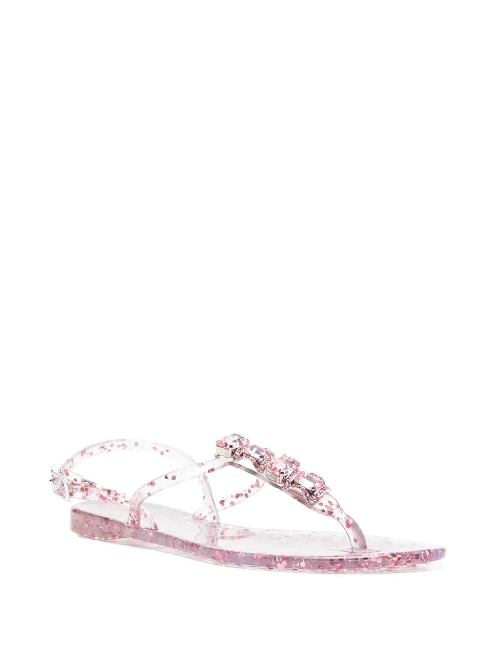 Casadei crustal-embellished jelly sandals Pink