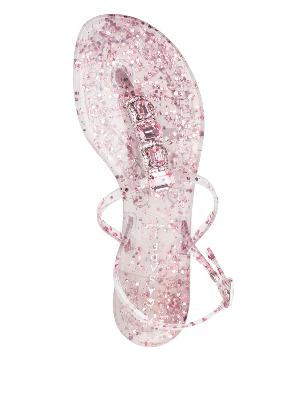 Casadei crustal-embellished jelly sandals Pink