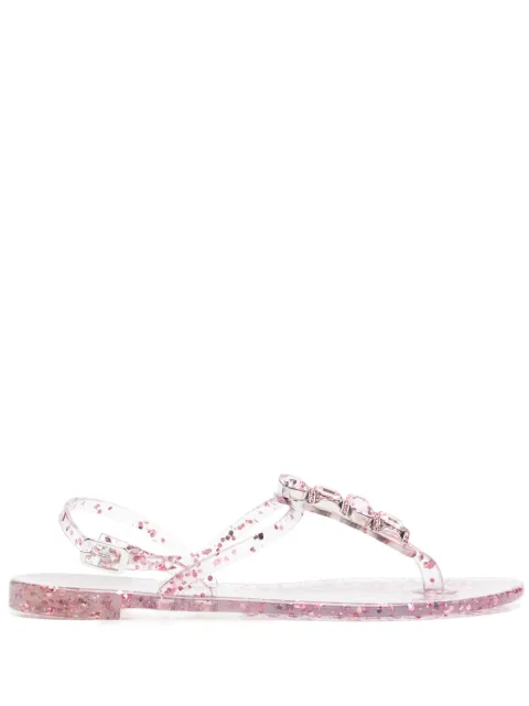 Casadei crustal-embellished jelly sandals 