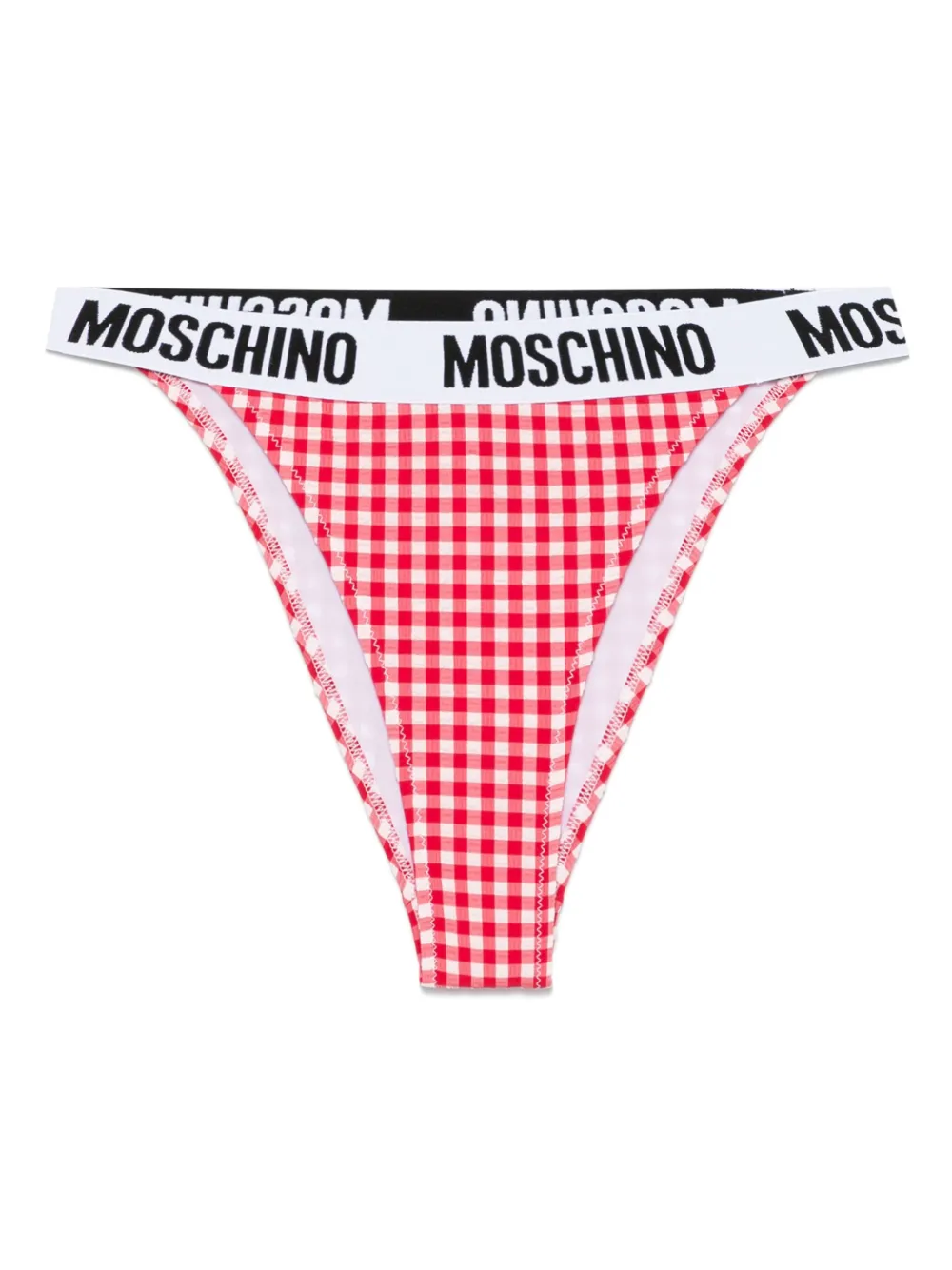 Moschino Gingham-check Bikini Bottoms