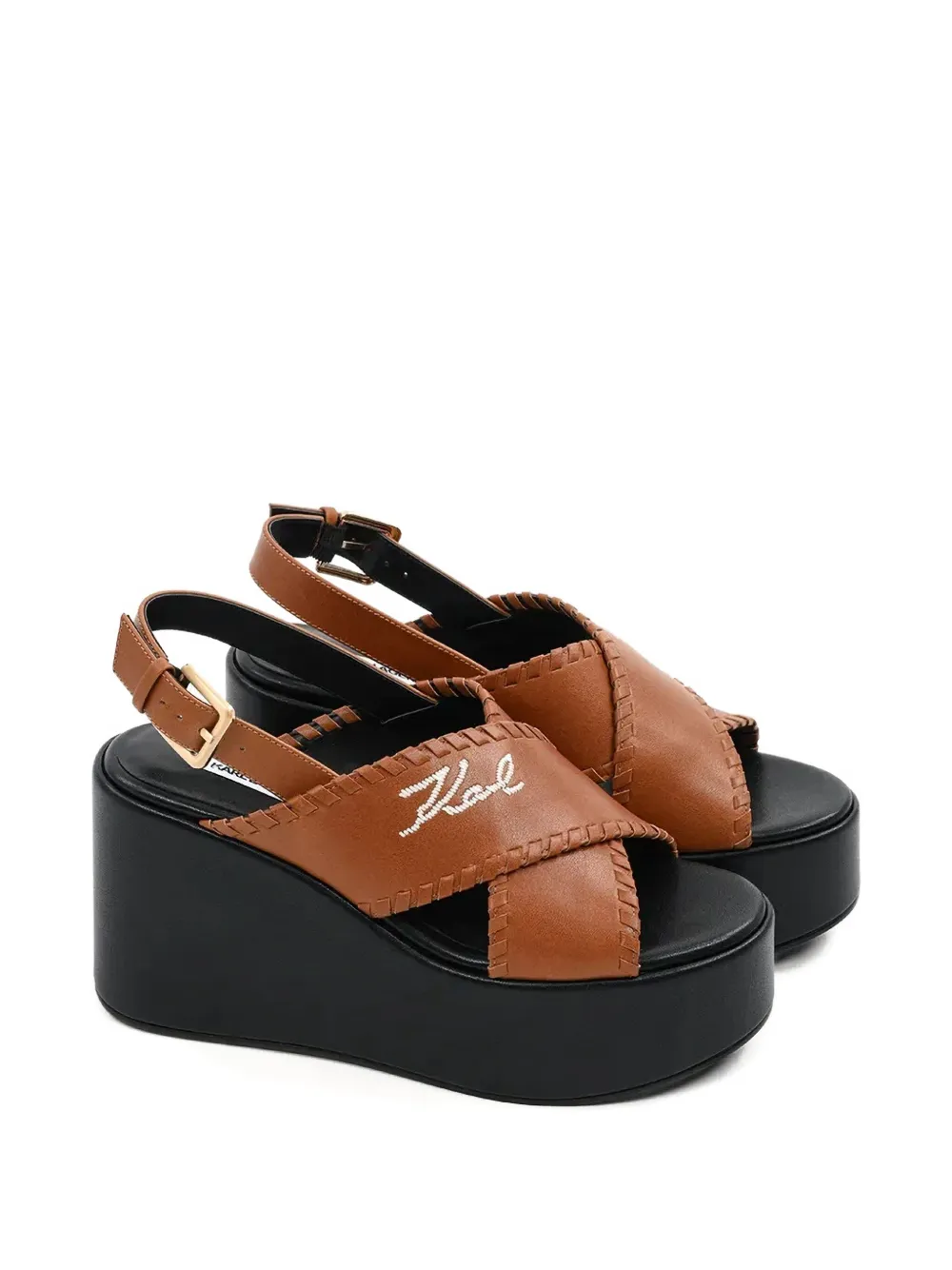 Karl Lagerfeld 90mm Wendy sandals Brown
