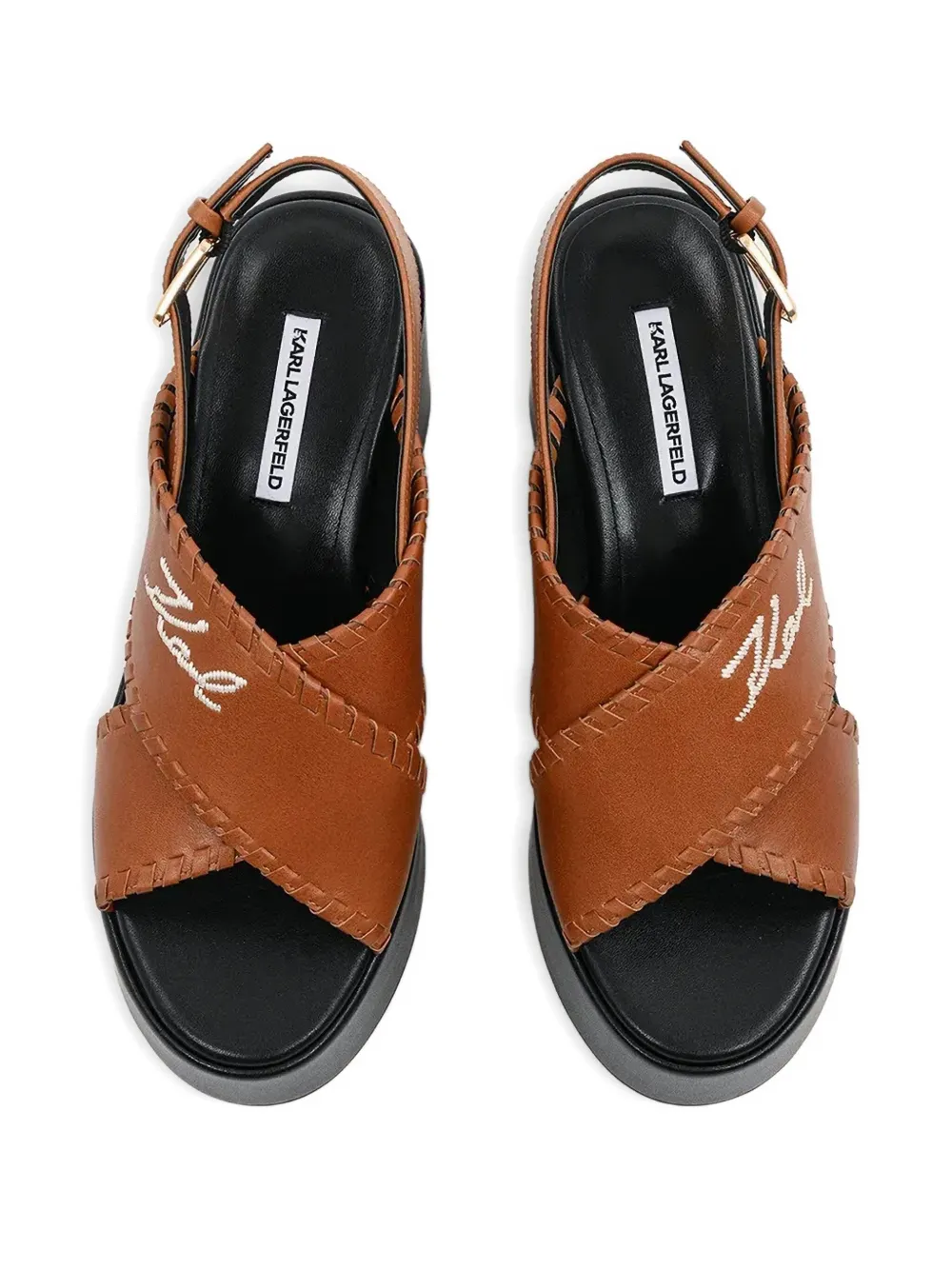 Karl Lagerfeld 90mm Wendy sandals Brown