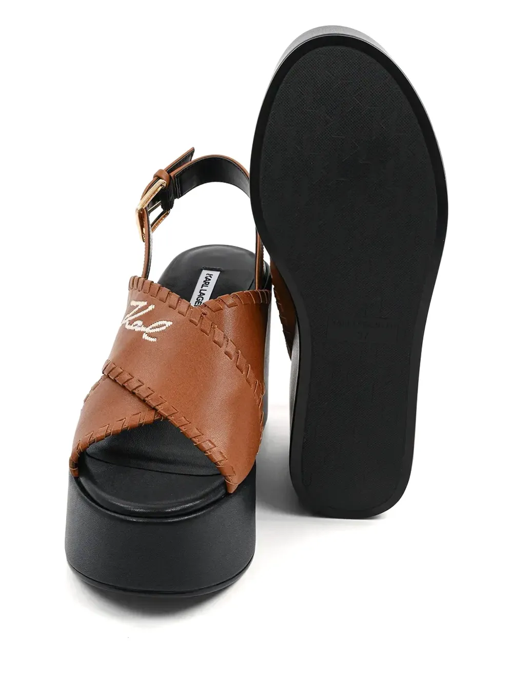 Karl Lagerfeld 90mm Wendy sandals Brown