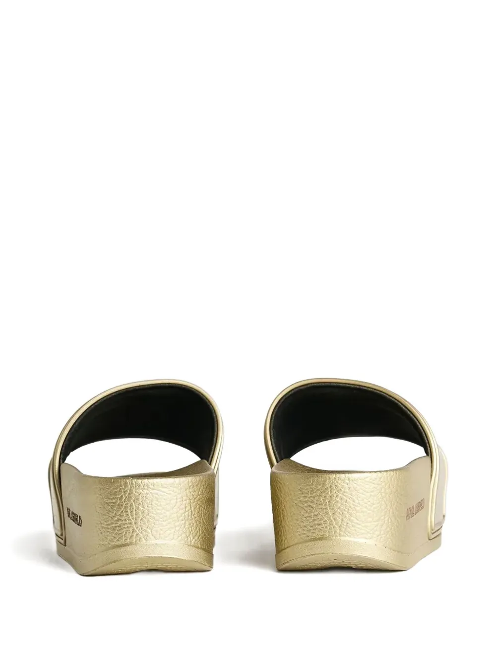 Karl Lagerfeld Ikon Kondo pool slides Gold