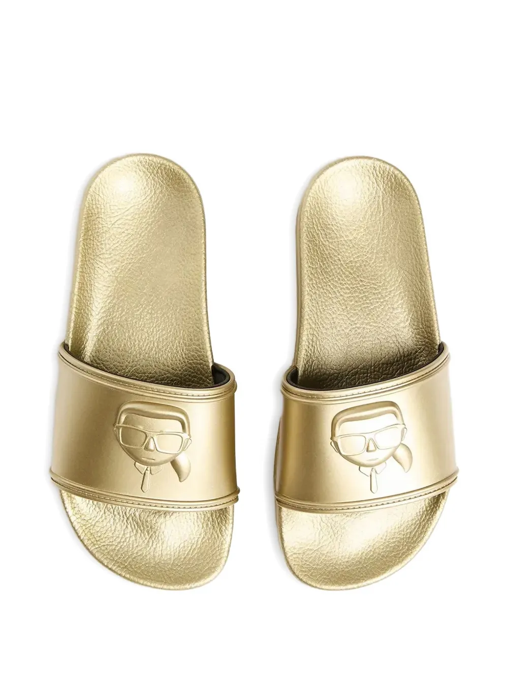 Karl Lagerfeld Ikon Kondo pool slides Gold