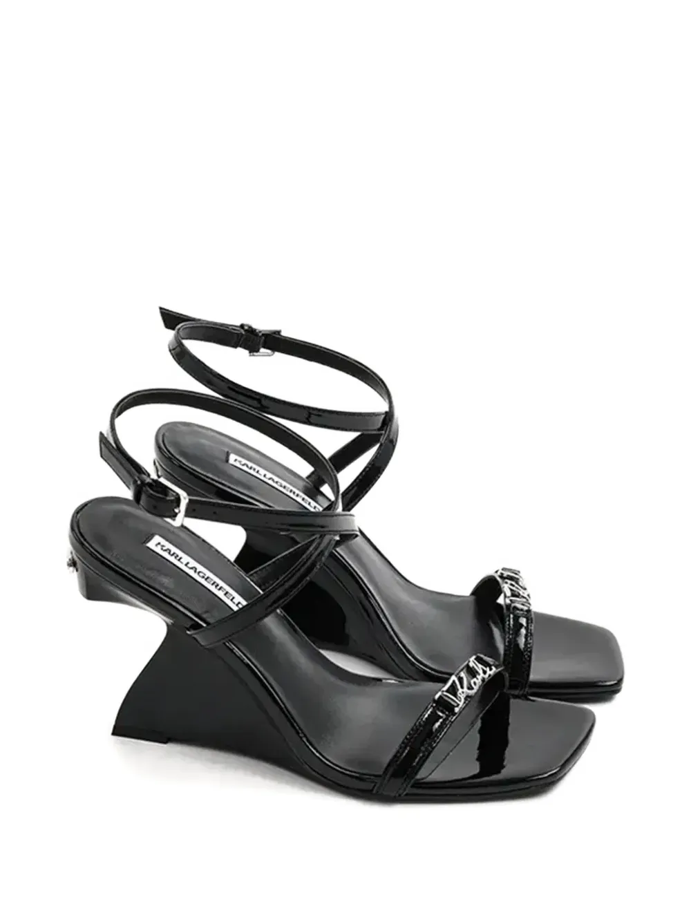 Karl Lagerfeld 90mm logo-appliqué sandals | Heeled Sandals | Image 2