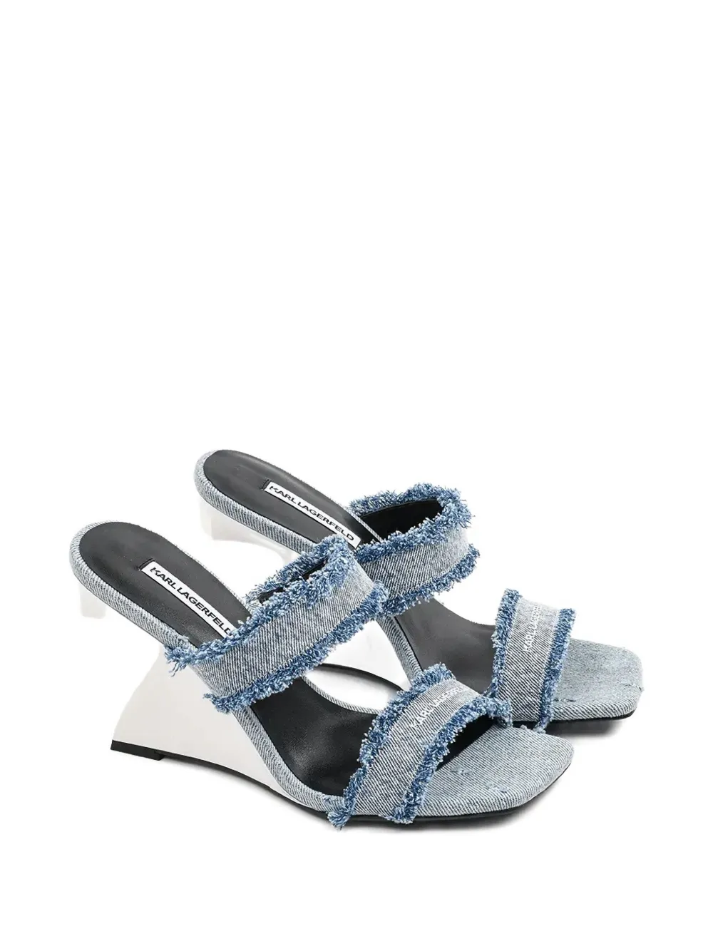 Karl Lagerfeld 90mm Waverly mules Blue