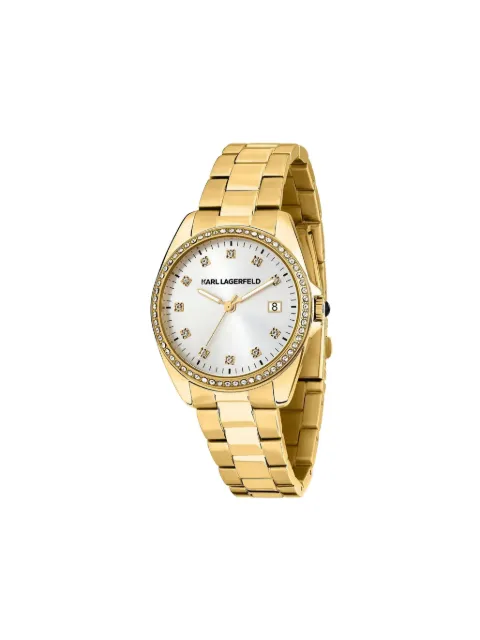 Karl Lagerfeld montre à ornements en cristal 35 mm