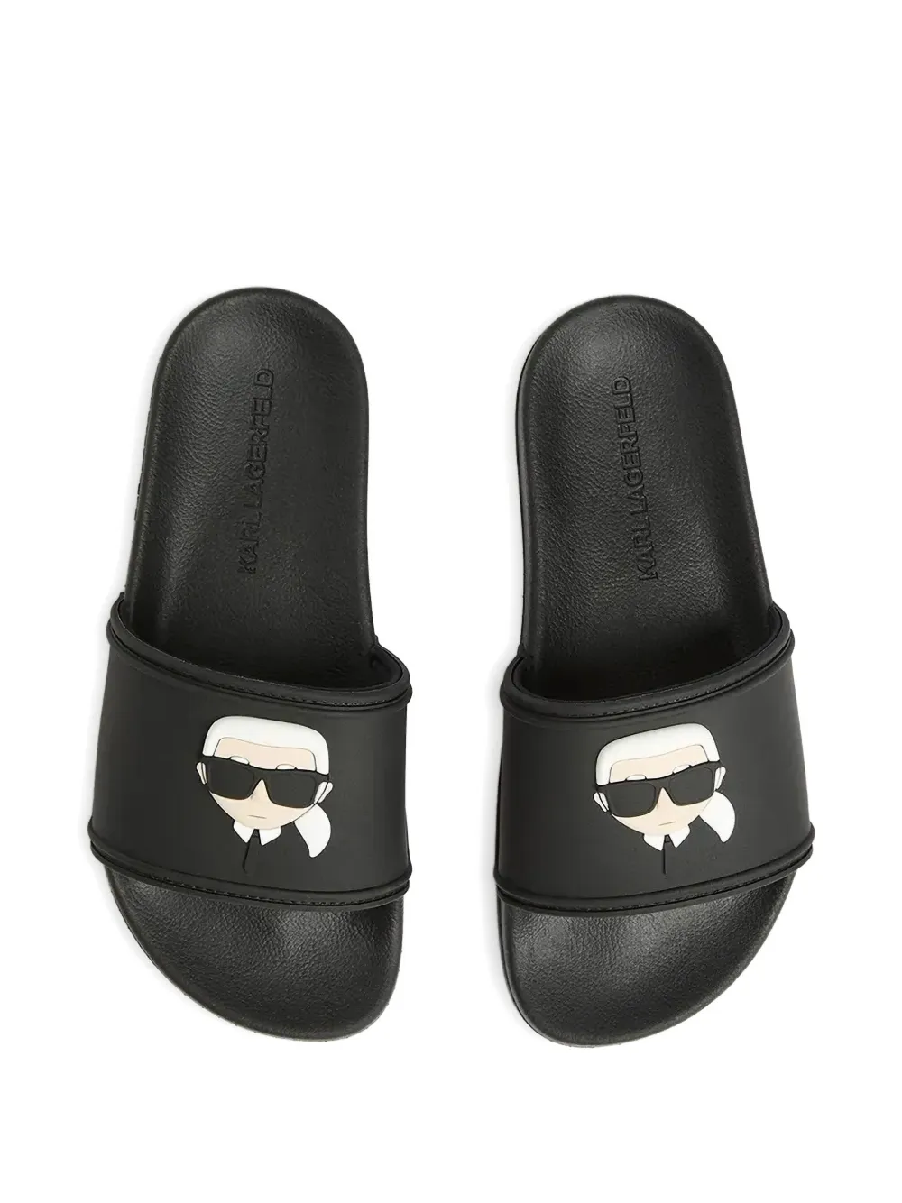 Karl Lagerfeld Ikon Kondo pool slides Black