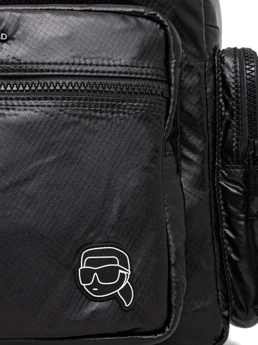 Karl Lagerfeld Rugzak met textuur en rits Zwart