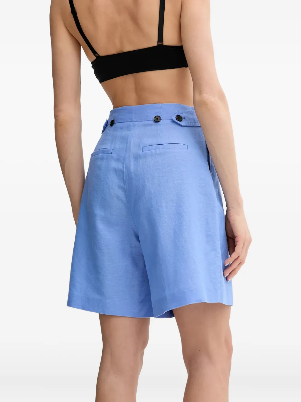 Karl Lagerfeld Linnen shorts Blauw