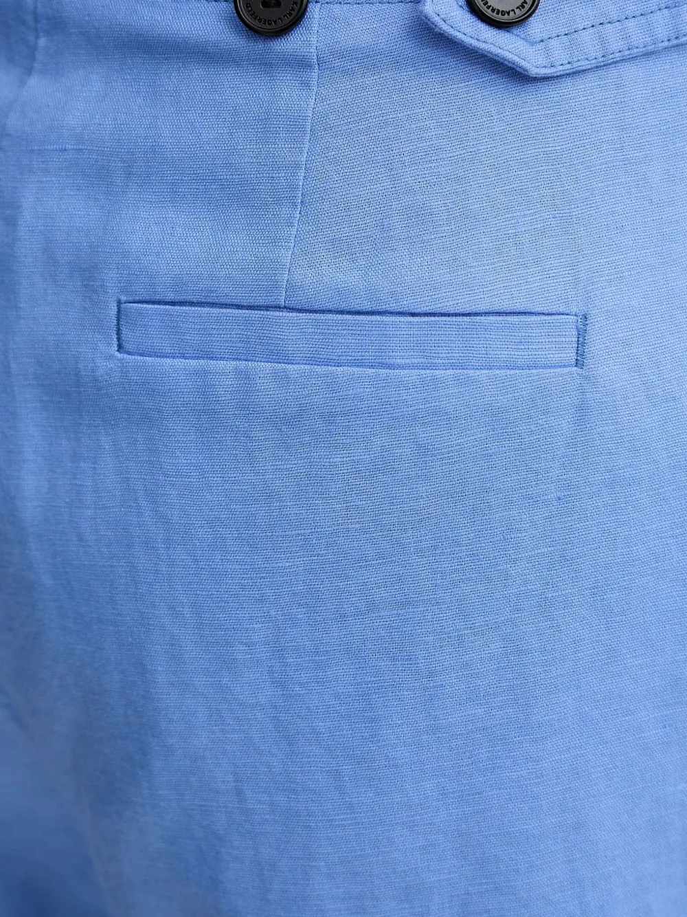 Karl Lagerfeld Linnen shorts Blauw