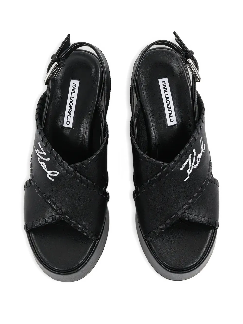 Karl Lagerfeld 120mm Wendy sandals Black
