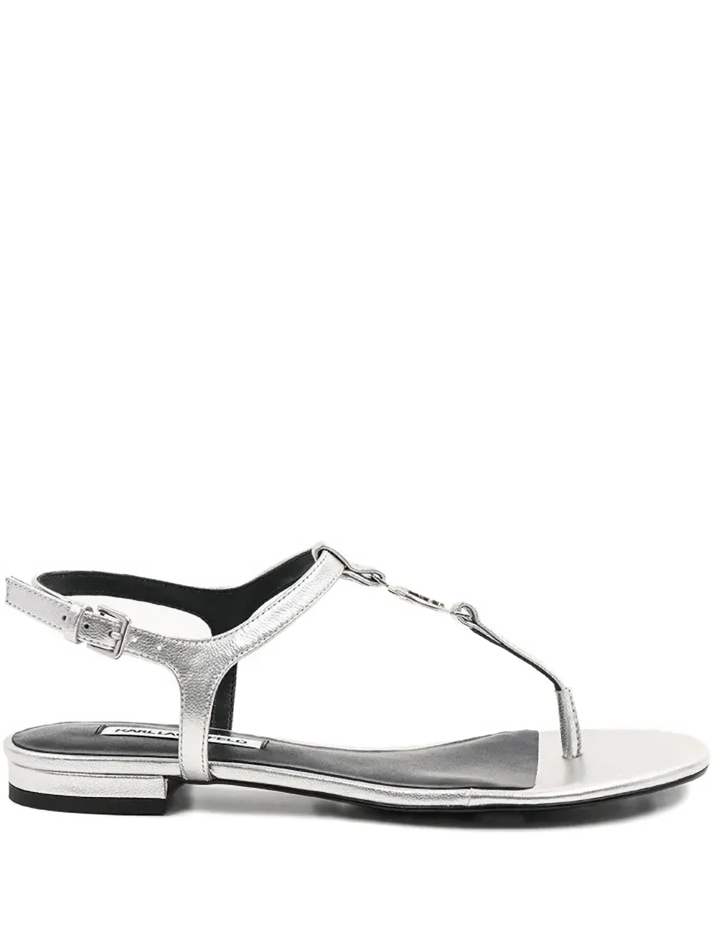 Karl Lagerfeld logo-appliqué sandals Silver