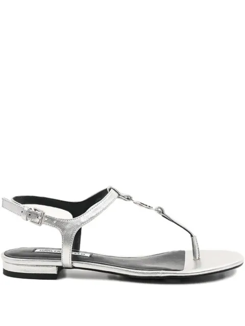 Karl Lagerfeld logo-appliqué sandals