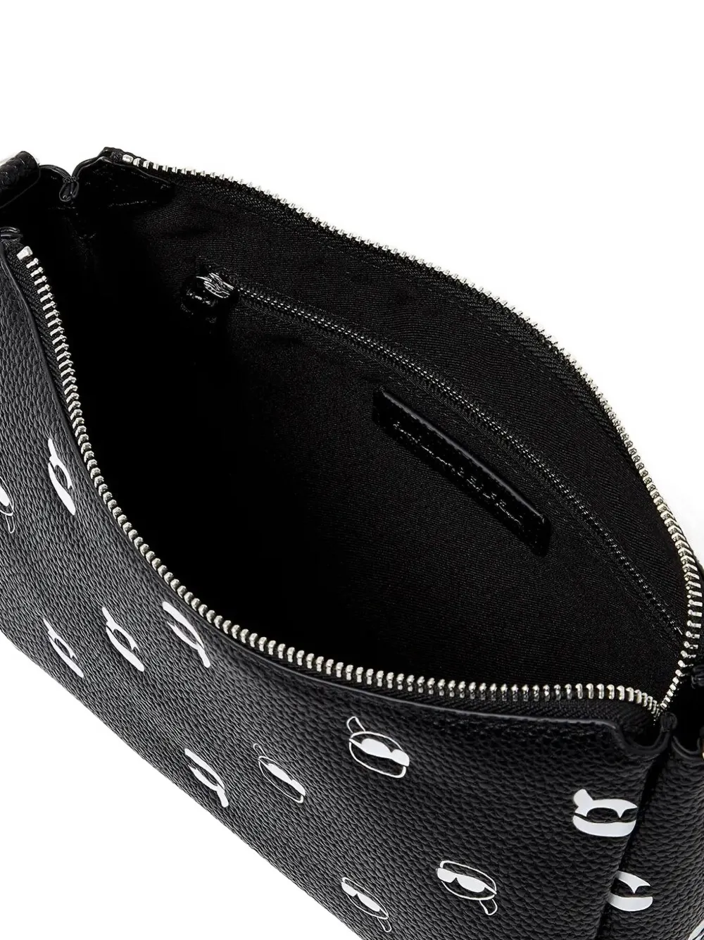 Karl Lagerfeld Leren crossbodytas Zwart