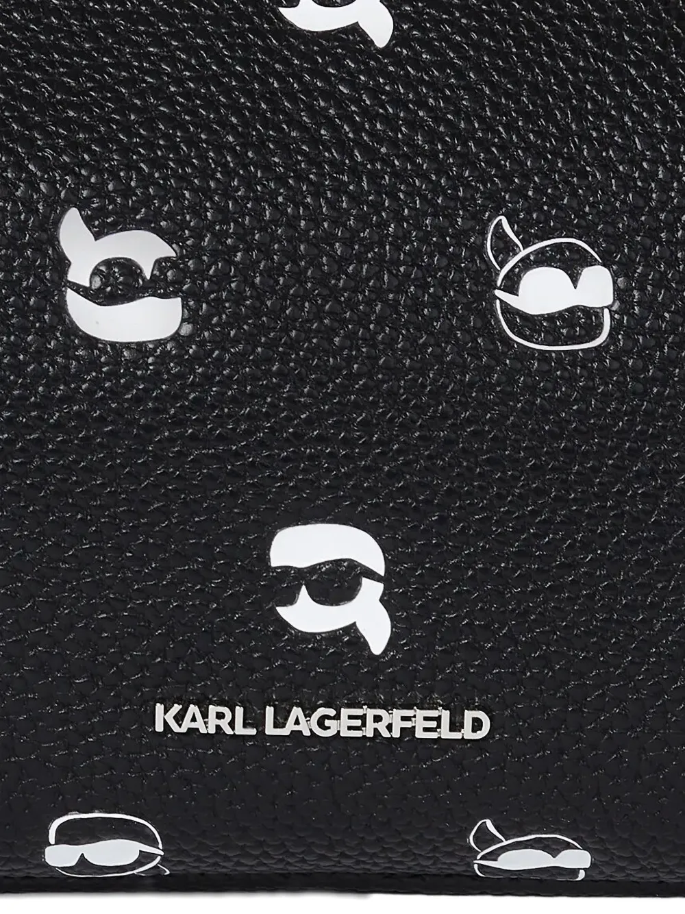 Karl Lagerfeld Leren crossbodytas Zwart