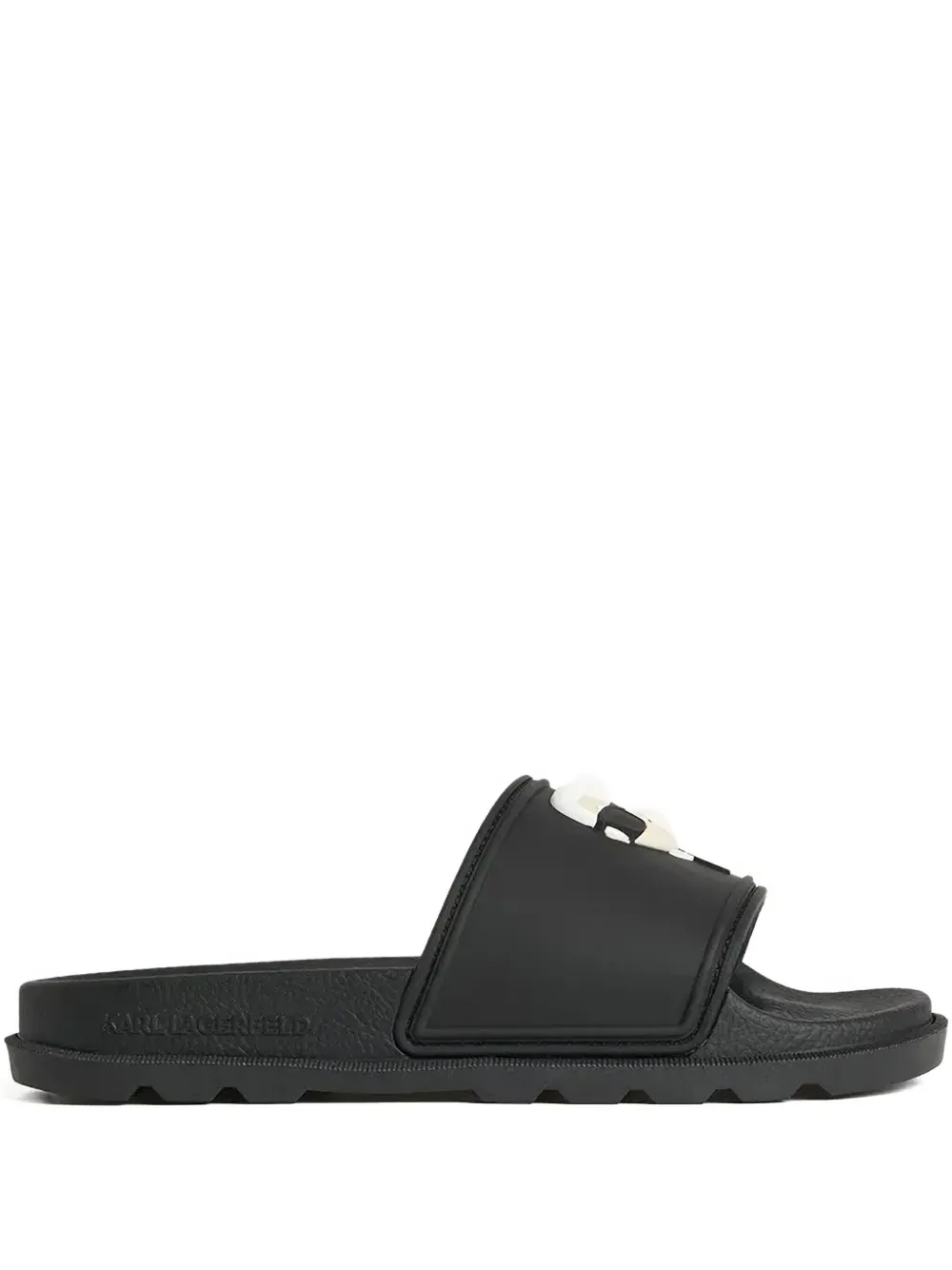 Karl Lagerfeld Ikon Kondo pool slides Black