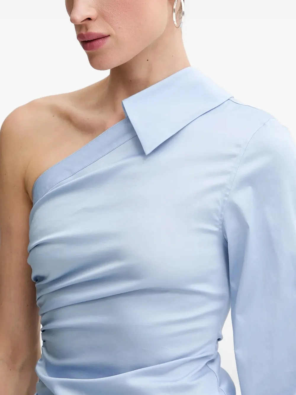 Karl Lagerfeld Asymmetrische blouse Blauw