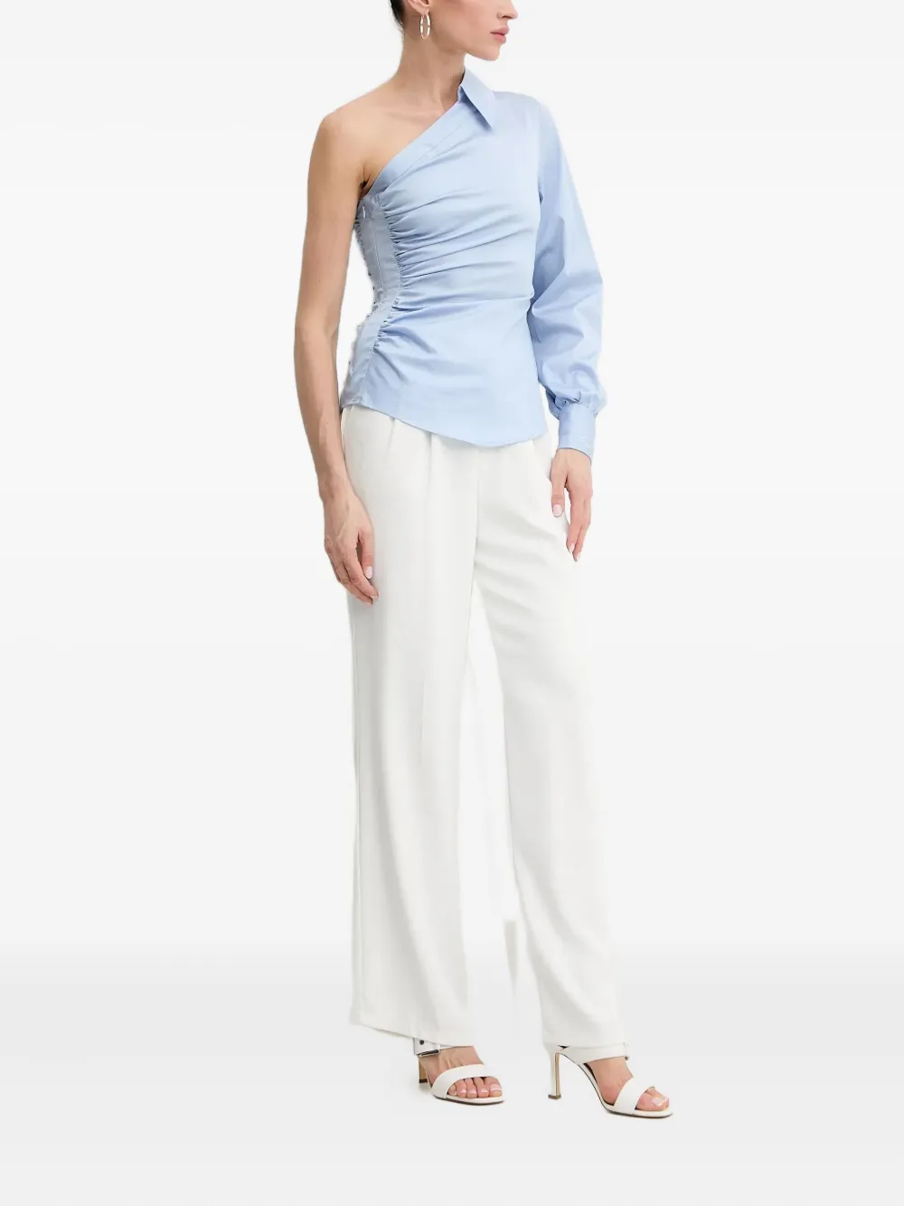 Karl Lagerfeld Asymmetrische blouse Blauw