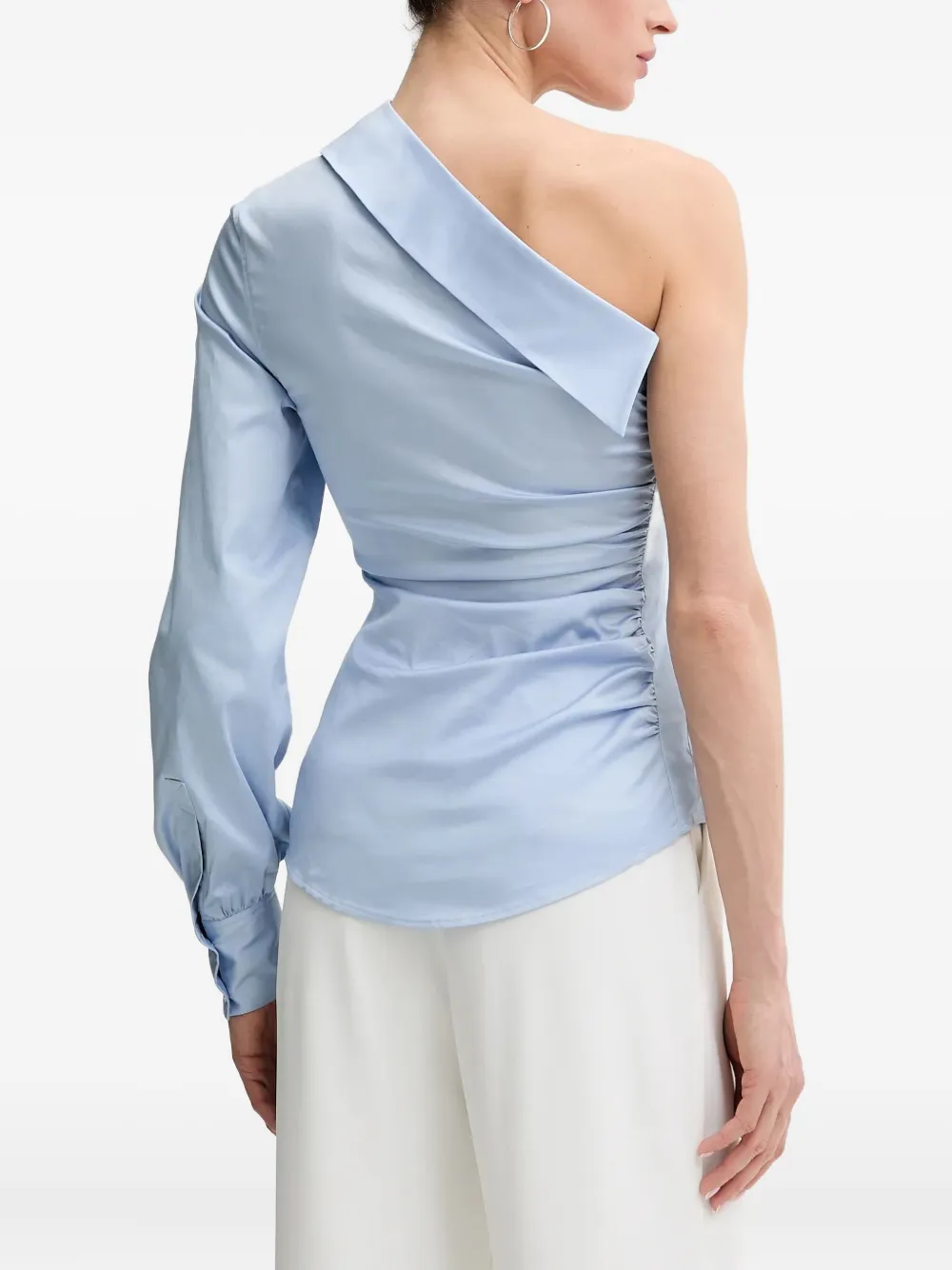 Karl Lagerfeld Asymmetrische blouse Blauw