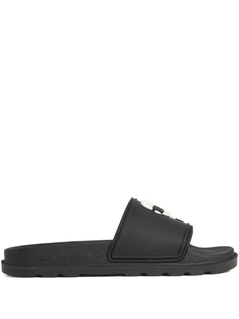 Karl Lagerfeld logo-embossed slides 