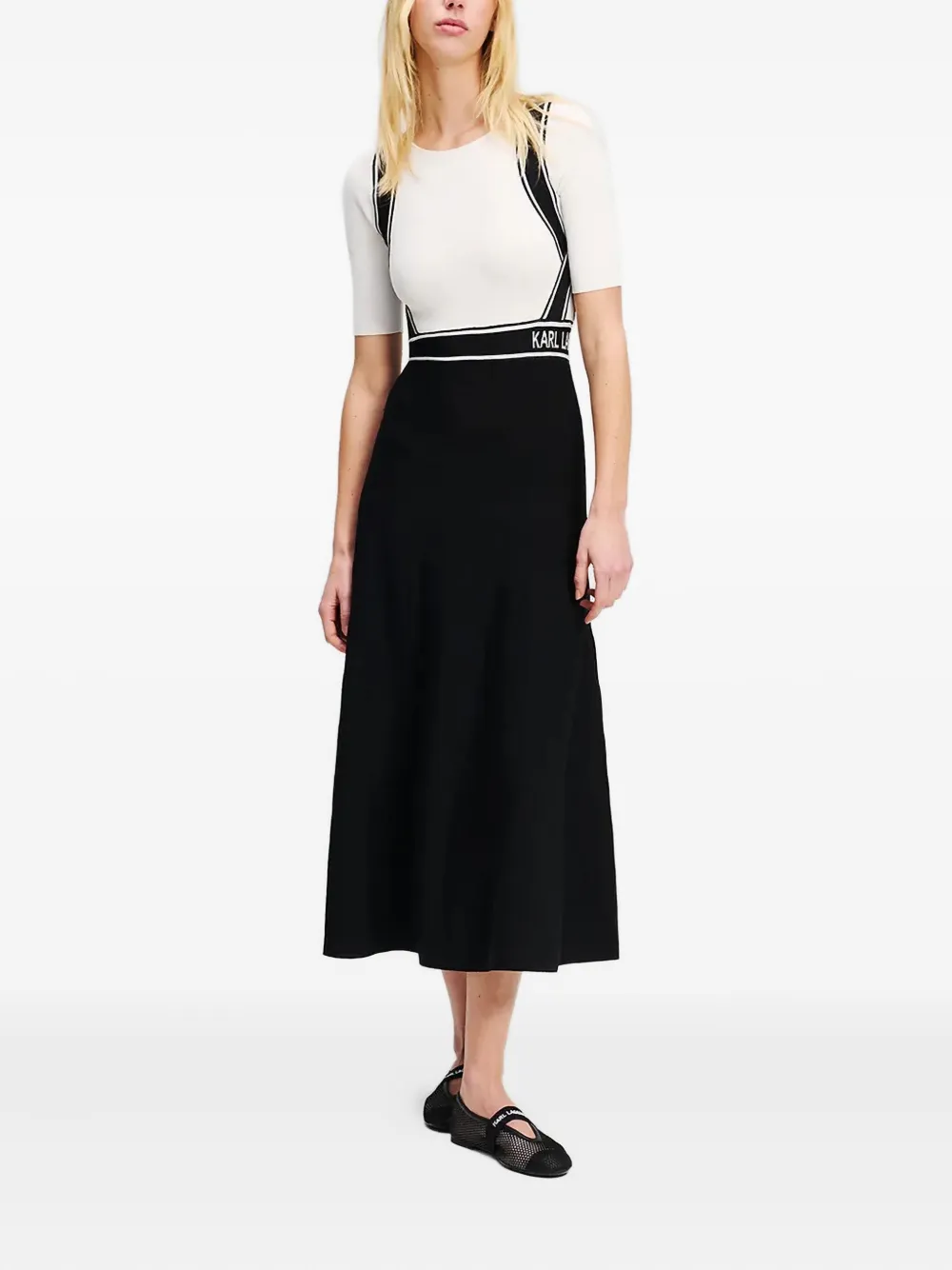 Karl Lagerfeld Gebreide jurk Wit