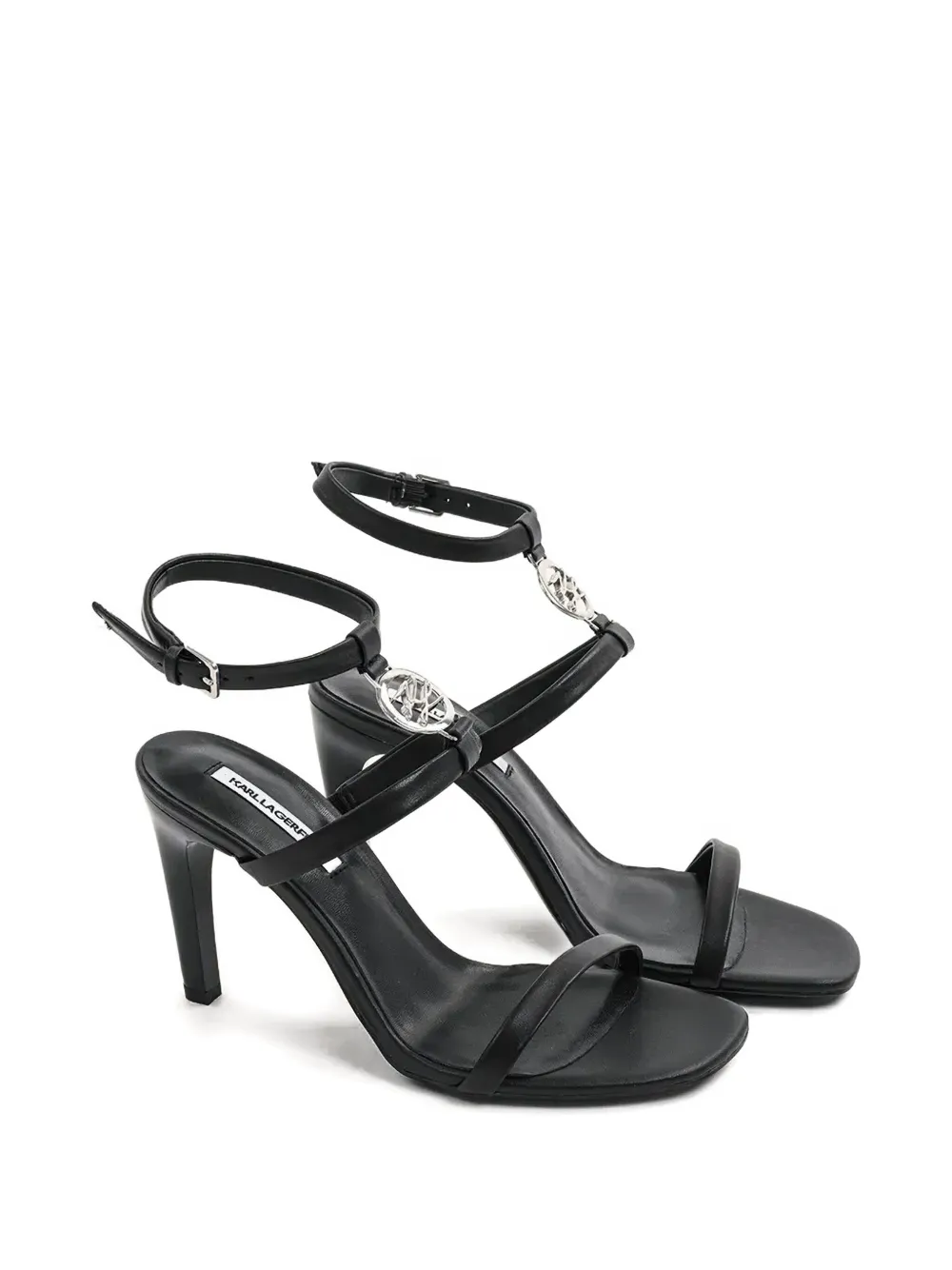 Karl Lagerfeld 90mm logo-plaque sandals - Zwart
