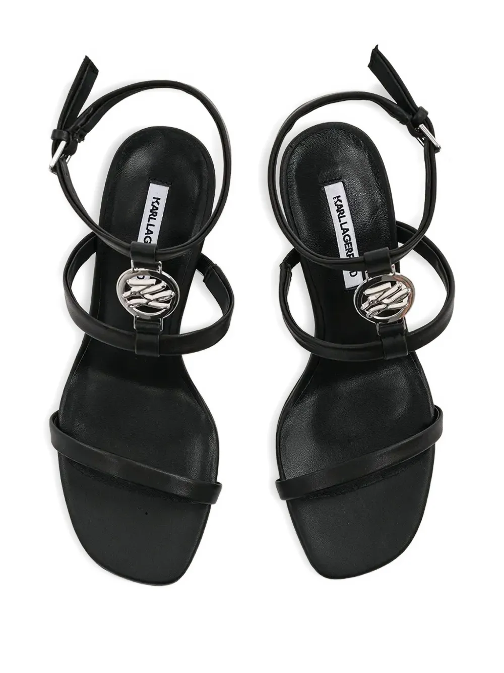 Karl Lagerfeld 90mm logo-plaque sandals Black