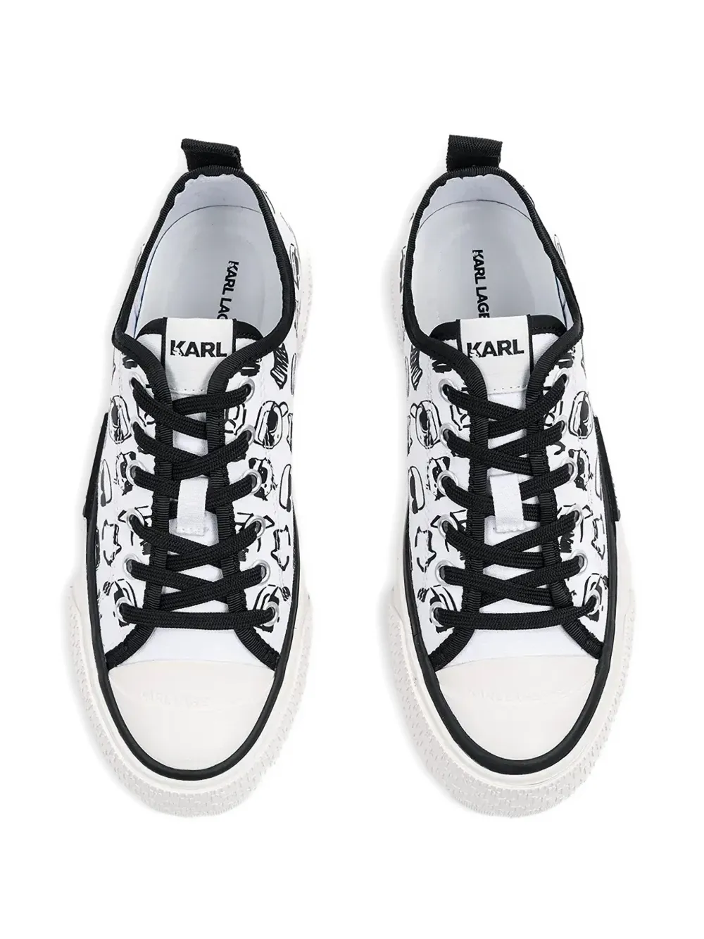 Karl Lagerfeld patterned sneakers White