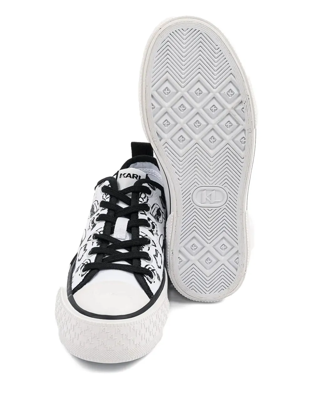 Karl Lagerfeld patterned sneakers White
