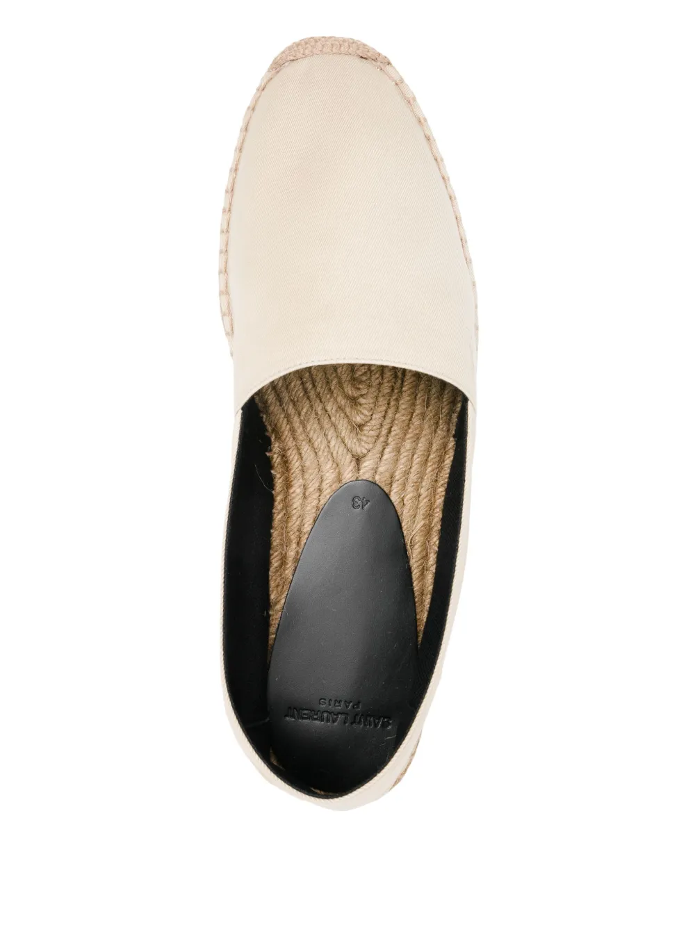 Saint Laurent logo-embroidered espadrilles Neutrals