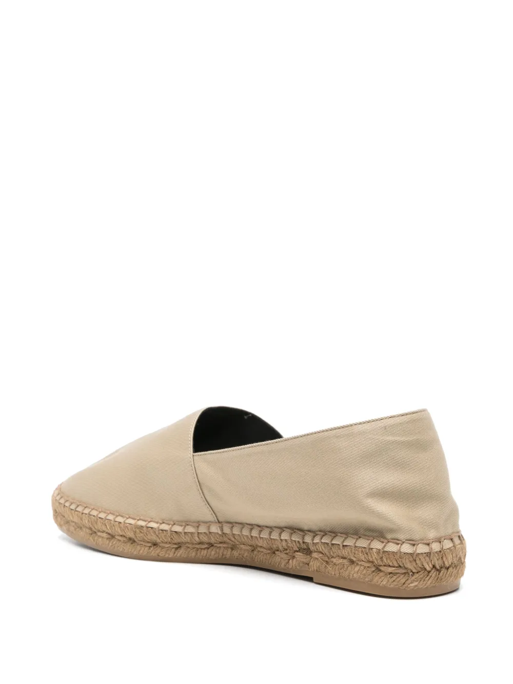 Saint Laurent logo-embroidered espadrilles Neutrals