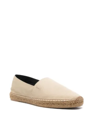 YSL size 9 Men\'s Canvas Espadrilles - Cream Saint Laurent Espadrilles with logo | Men main image 4