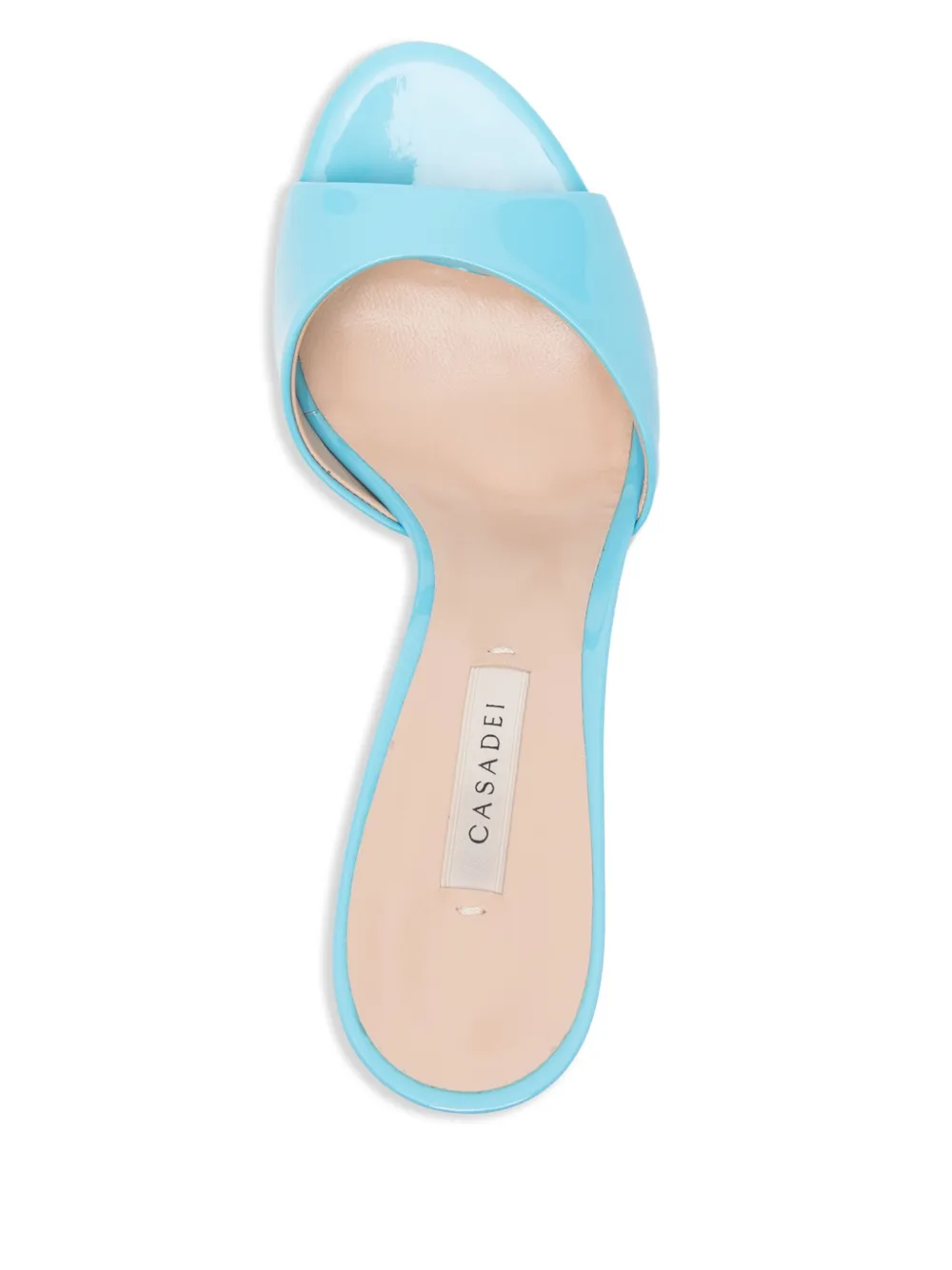 Casadei patent-finish sandals Blue