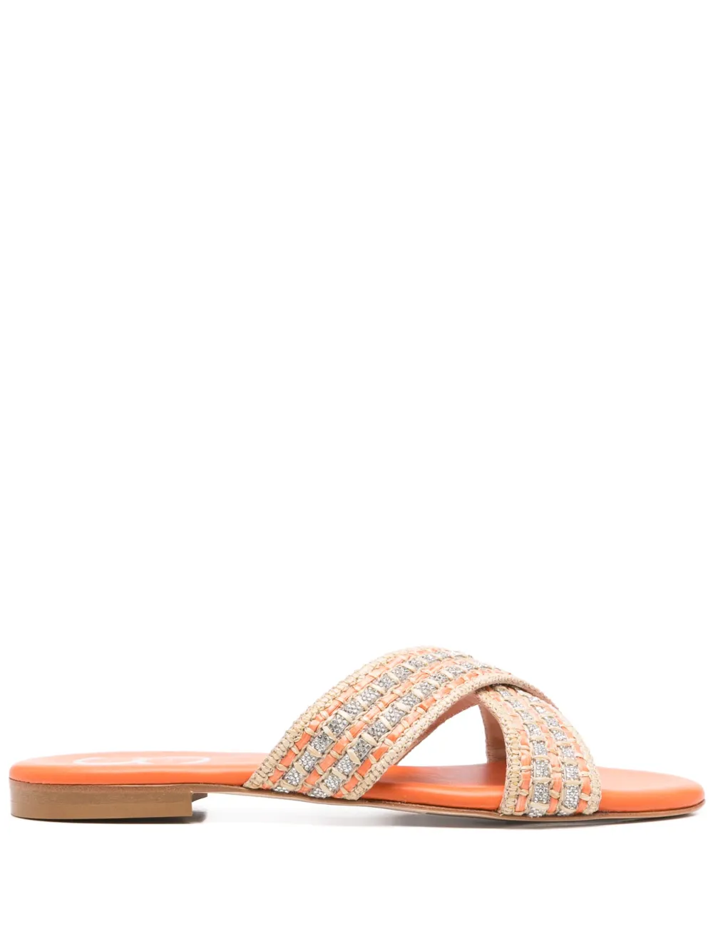 Casadei leather flat sandals Neutrals
