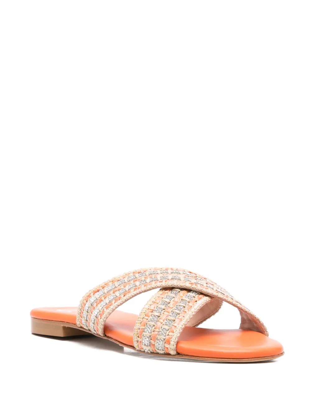Casadei leather flat sandals Neutrals