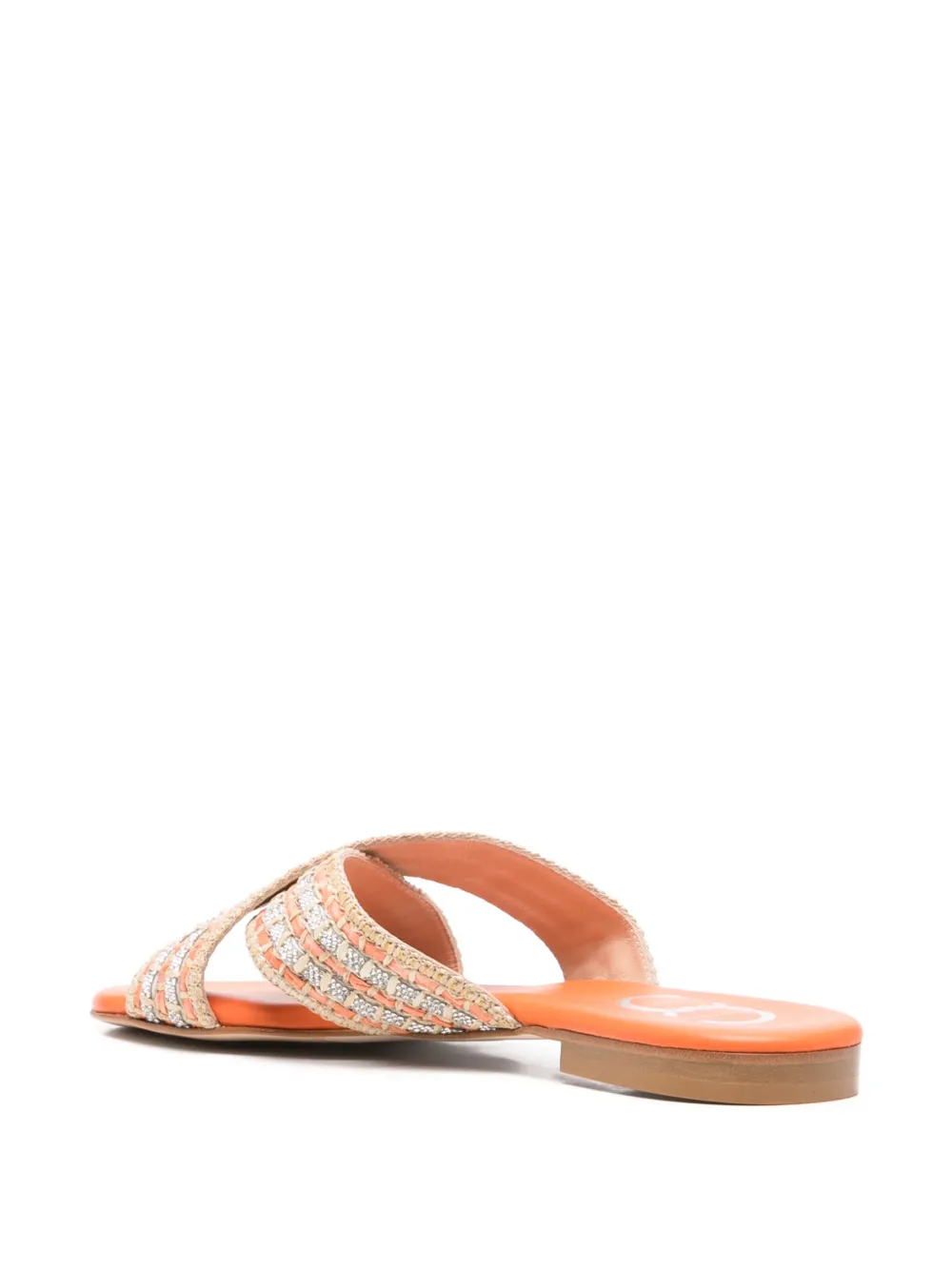 Casadei leather flat sandals Neutrals