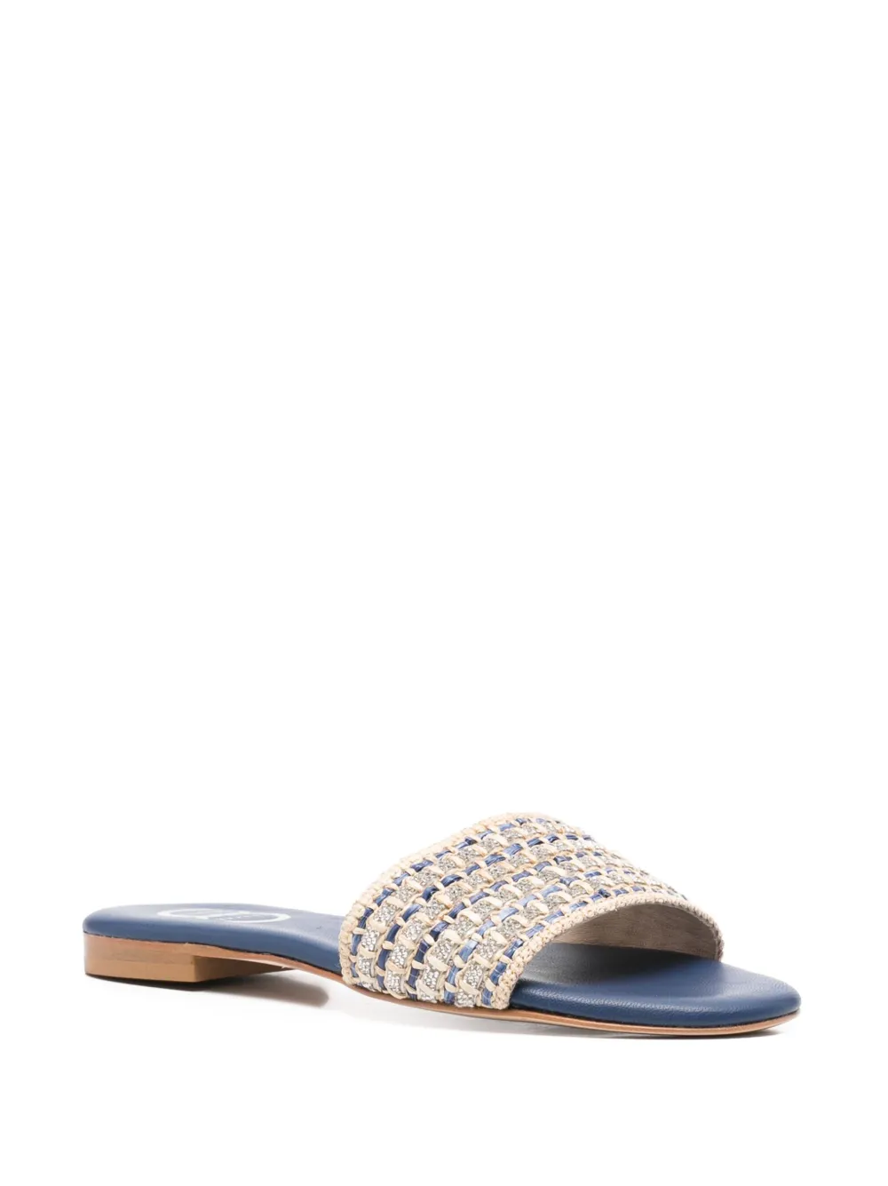Casadei leather flat sandals Neutrals