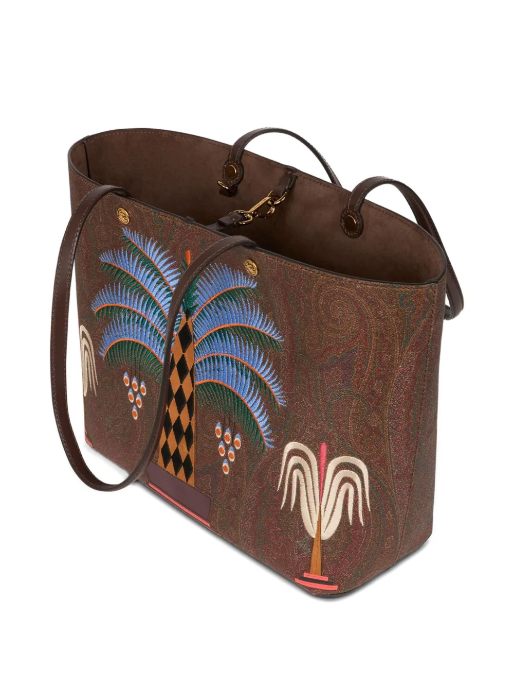 ETRO x Agostino Iacurci medium Essential shopper Bruin