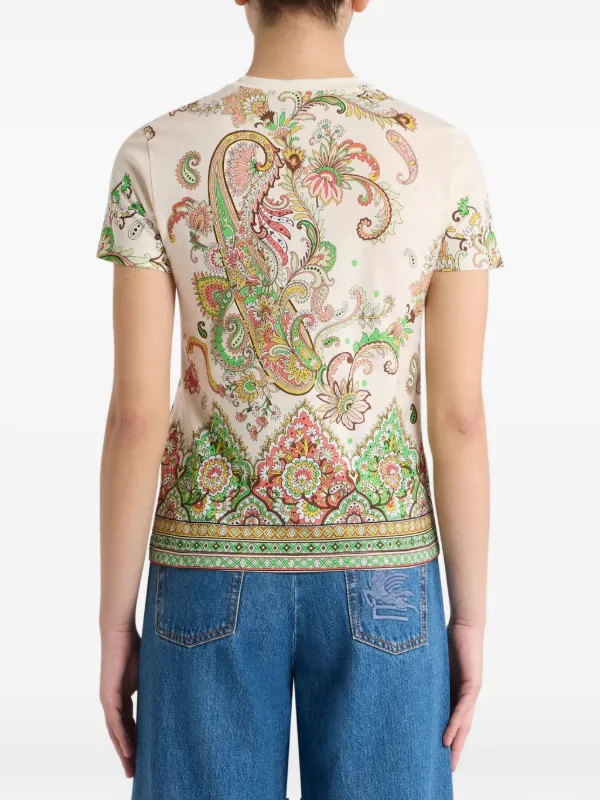 Tシャツ・カットソー ETRO Women Tops WRKE0080AV217 X0800 WHITE Etro T-shirt for Women SS25 | GIGLIO.COM