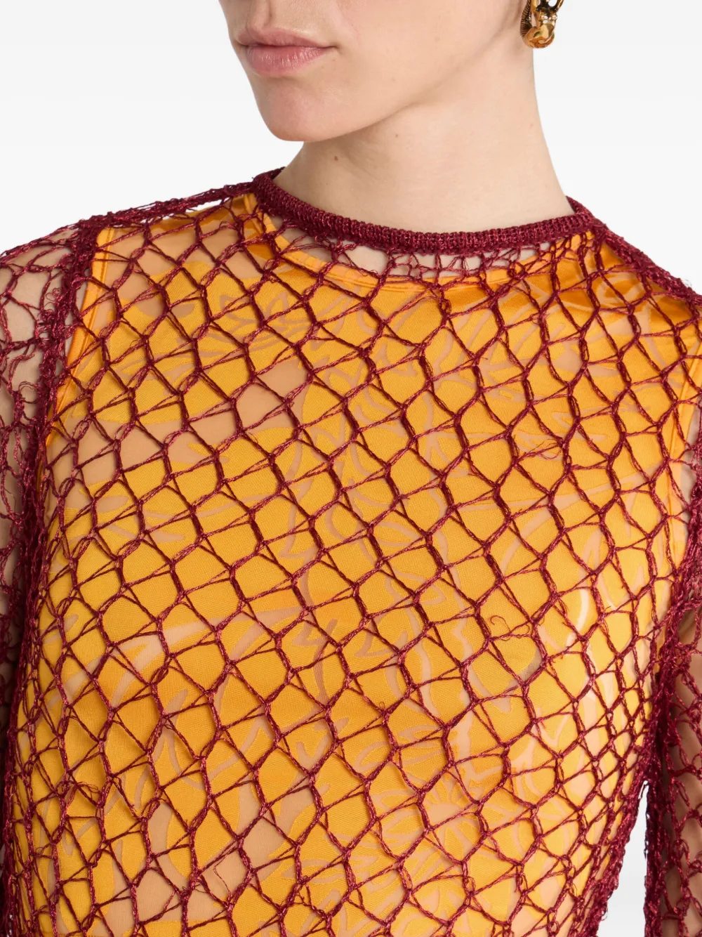 ETRO Opengebreide trui Oranje