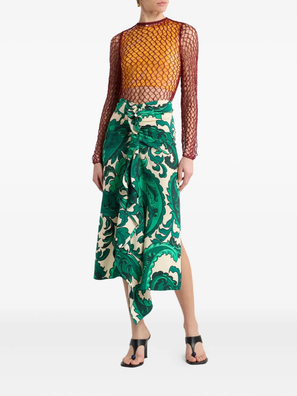 ETRO Opengebreide trui Oranje