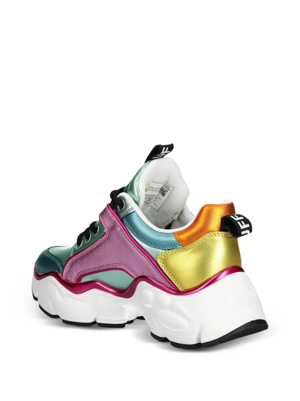 Buffalo Binary Glam panelled sneakers Pink