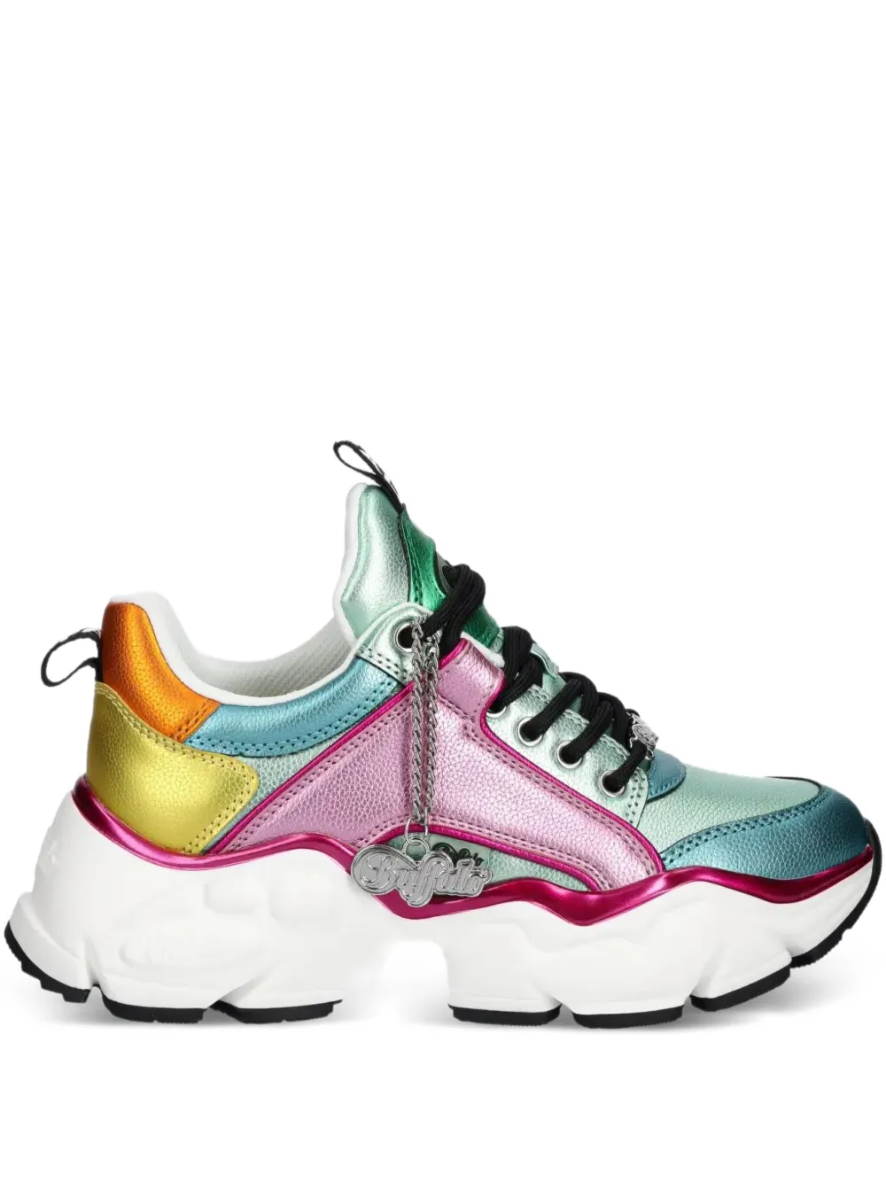 Buffalo Binary Glam panelled sneakers Pink