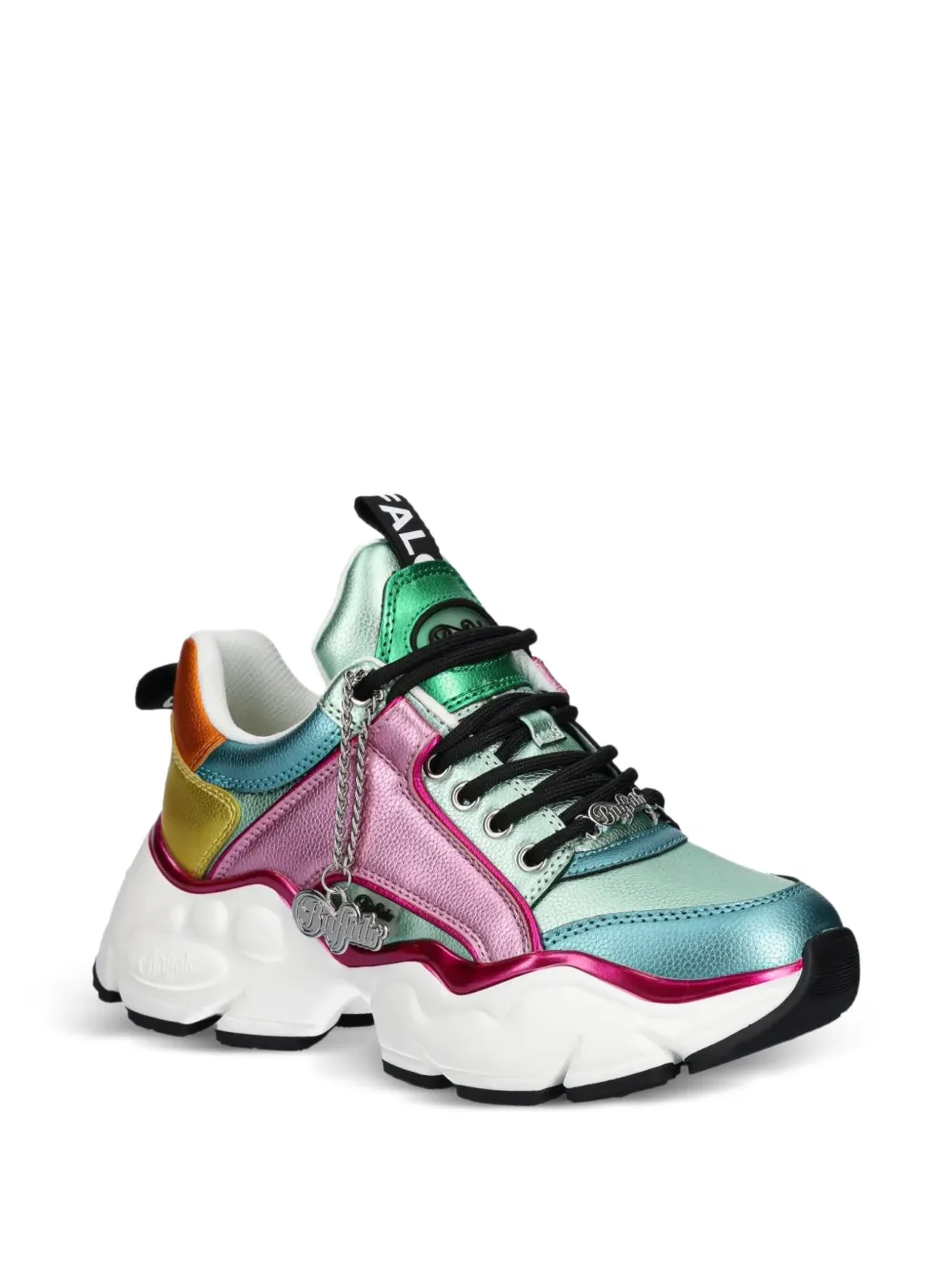 Buffalo Sneakers met meerkleurige vlakken - Roze